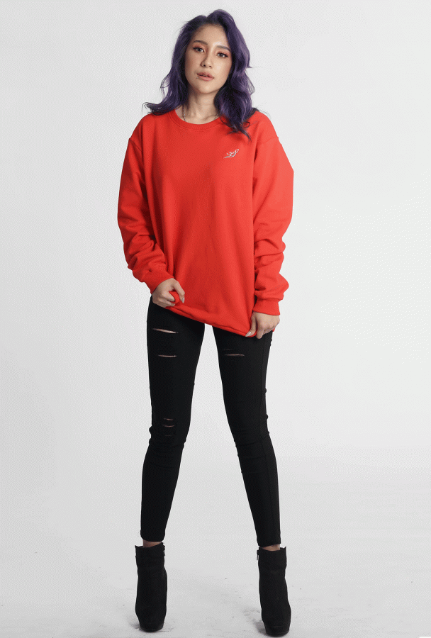 Golden Culture Autumn  Girl Sweatshirt (Red)